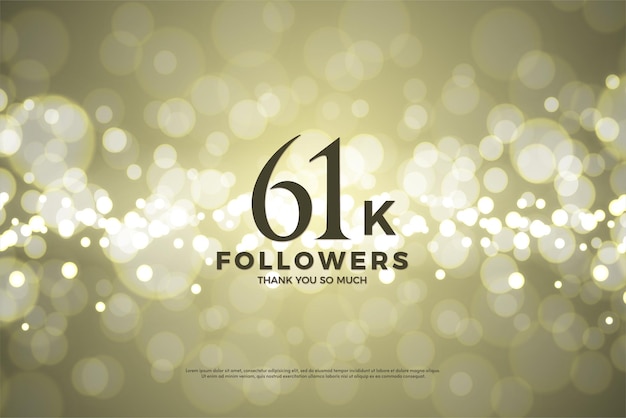 61k followers with shiny bubbles.