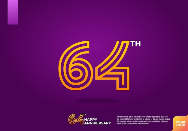 64th anniversary logotype