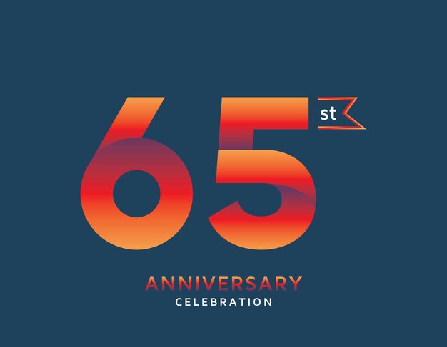 65st anniversary colorful