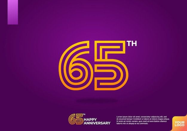 65th anniversary logotype