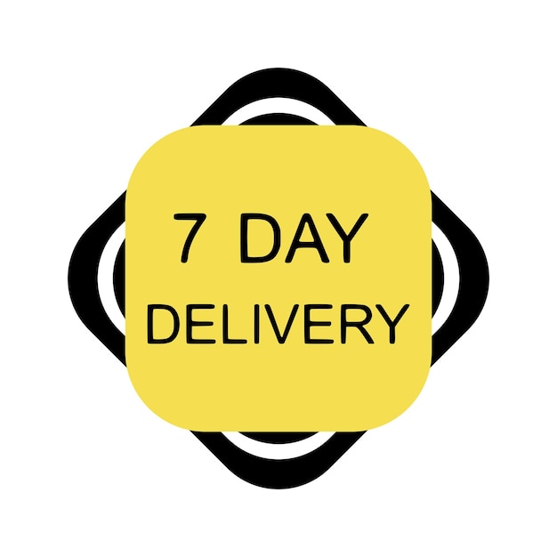 7 day delivery design element stickers