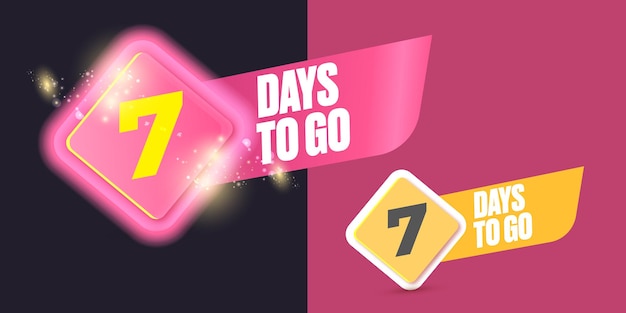 7 days to go banner design template