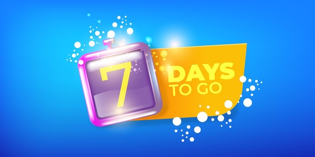 7 days to go banner design template