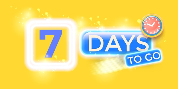 7 days to go banner design template