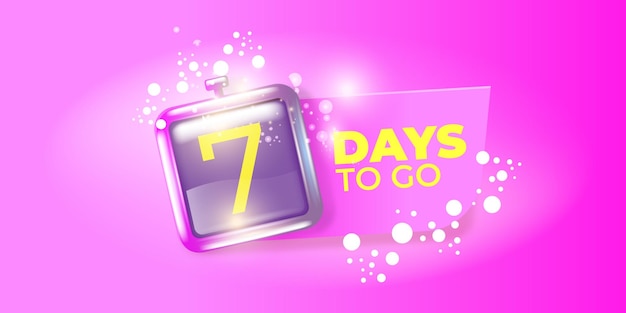 7 days to go banner design template