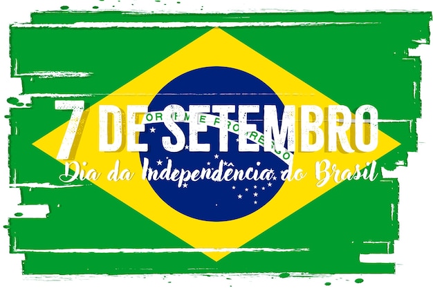 7 September Independence Day of Brazil banner with grunge brush