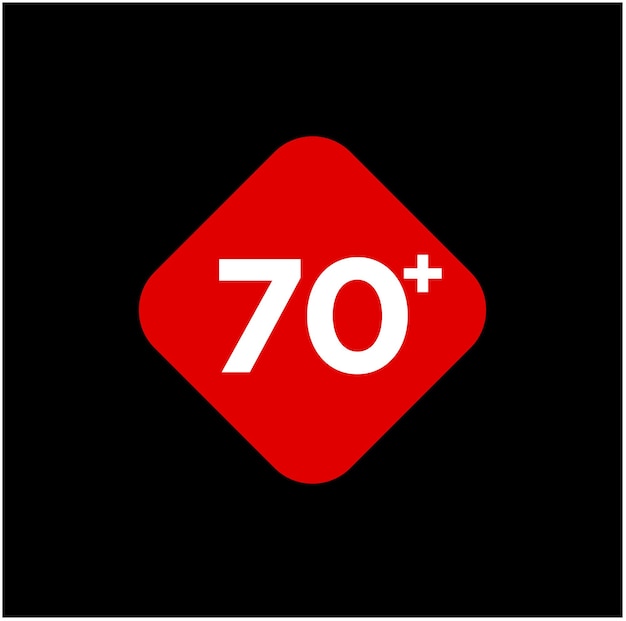 70 plus vector icon 70 plus graphic symbol