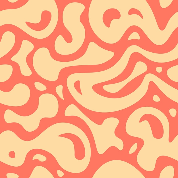 70's Psychedelic Abstract Blob Seamless Pattern