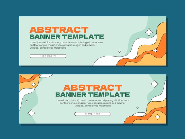 Vector 70s abstract banner template design