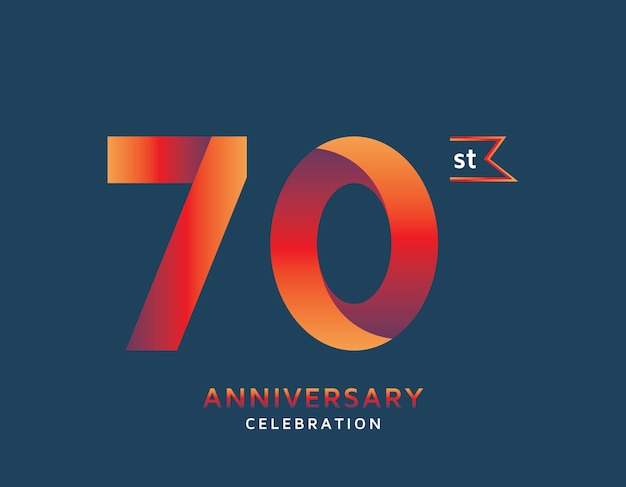 70st anniversary colorful