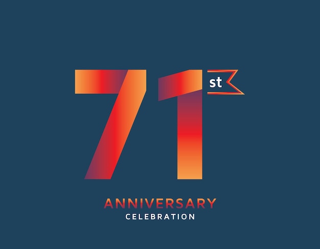 71st anniversary colorful