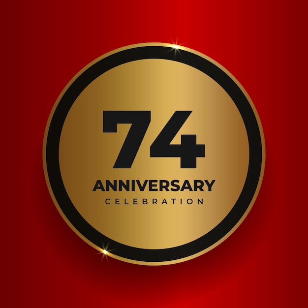 74 years anniversary celebration background