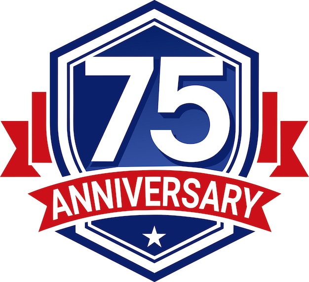 Vector 75 years anniversary 17