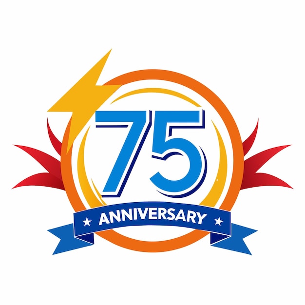 Vector 75 years anniversary 4