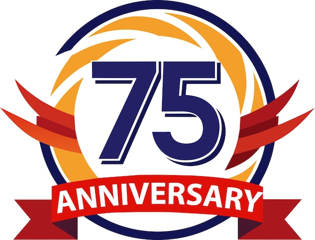 Vector 75 years anniversary 9