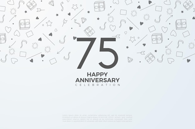 75th anniversary with unique background.