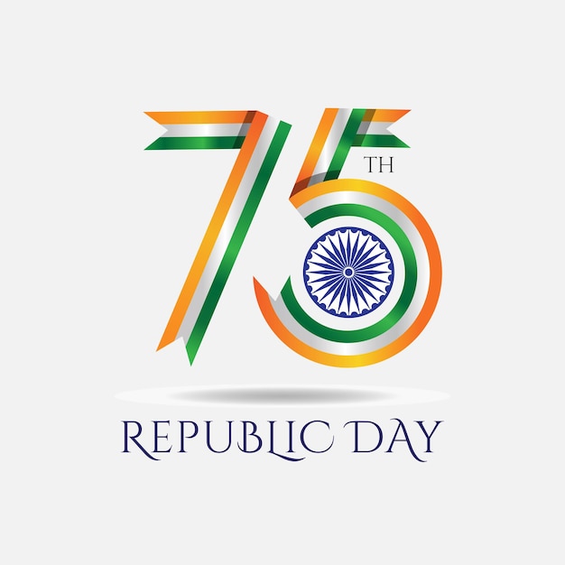 75th India republic day logo design