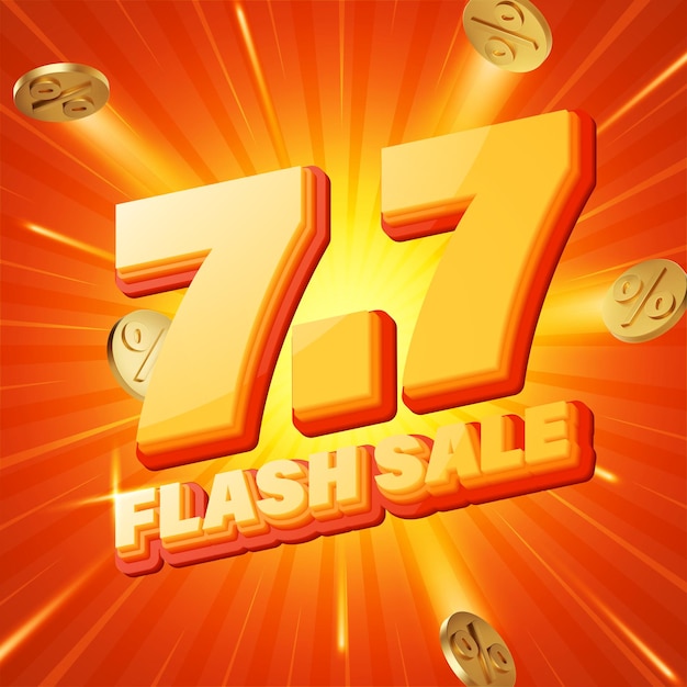 77 3D flash sale banner template design for web or social media