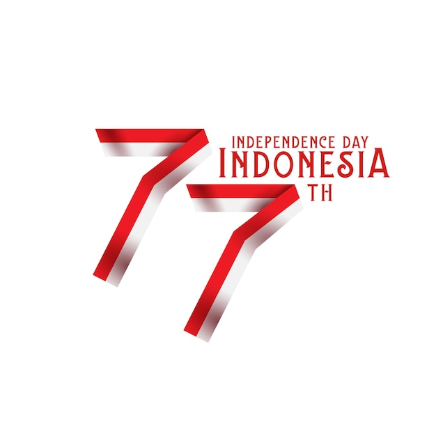 77 years independence day of indonesia logo