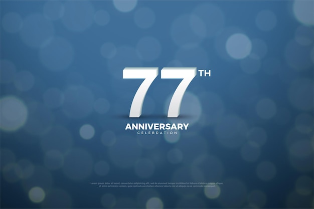 77th anniversary background with numbers and simple design