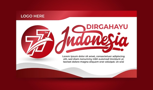 77th dirgahayu indonesia template design