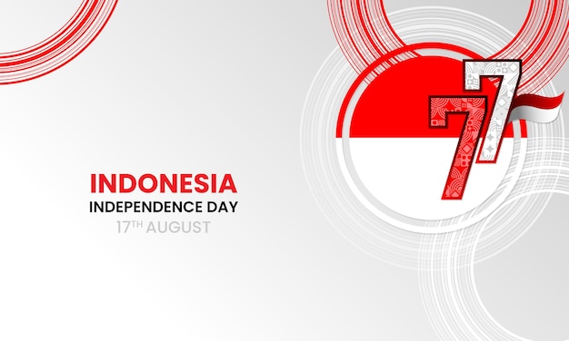 77th Indonesia independence day banner background