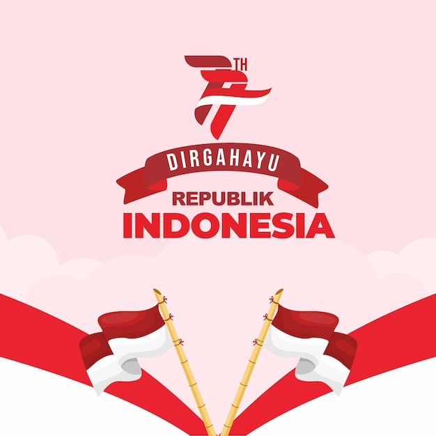 77th Indonesia Independence Day Greeting Card