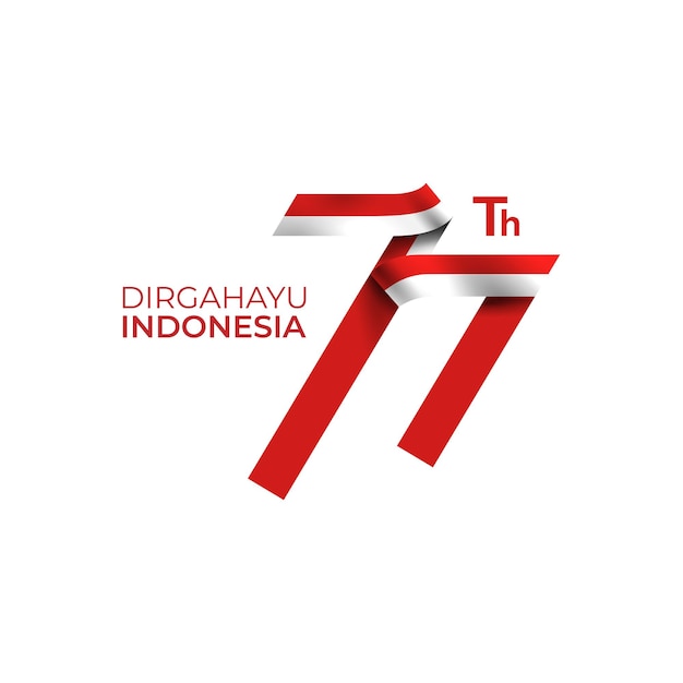 77th Indonesia Independence day logo Dirgahayu translates to longevity or long lived