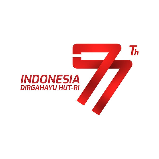 77th Indonesia Independence day logo Dirgahayu translates to longevity or long lived