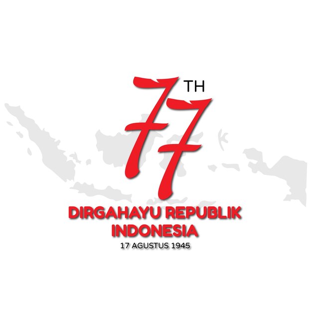 77th indonesian independence day poster design illustration