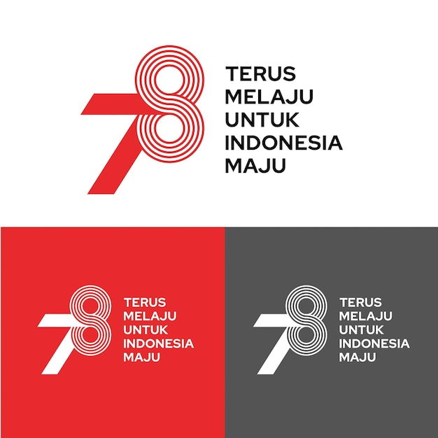 78 Years Indonesian Independence Day Logo