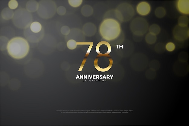 78th anniversary with flat gold numeral.