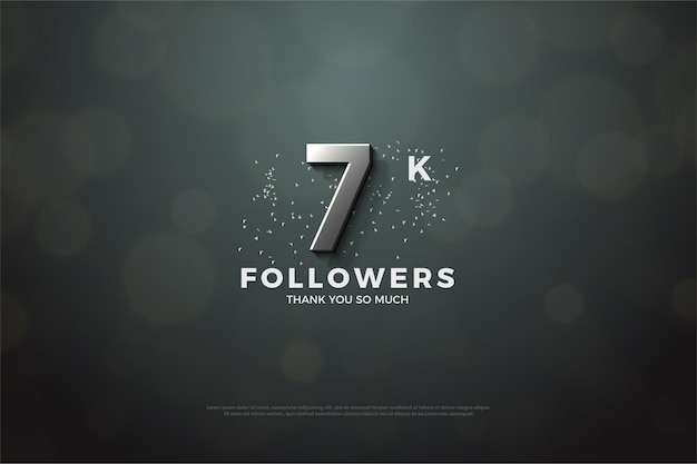 7k followers with silver numbers