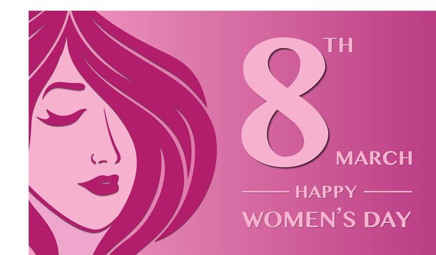 8 march international woman day template design concept. logo vector template