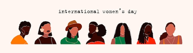 8 march international women's day banner