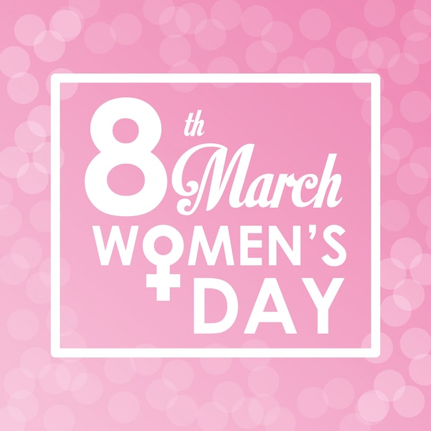 8 march womens day card bubbles background 