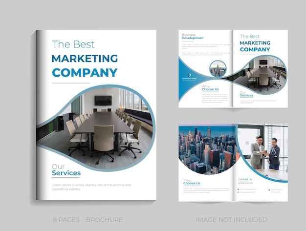 8 Page Business Brochure Template Design For Your