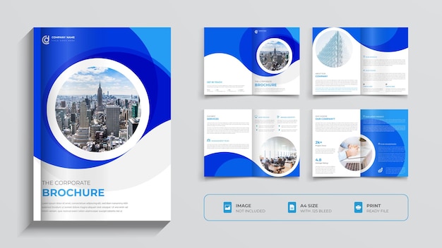 8 Page corporate business agency brochure and multipurpose template design