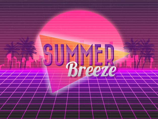 80s Retro Background Editable Text Vector