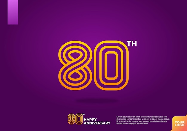 80th anniversary logotype