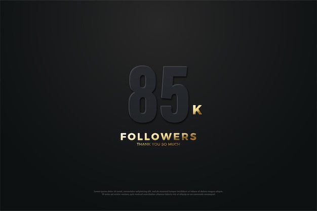 85k followers with dark concept.