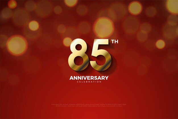 85th anniversary on red background.