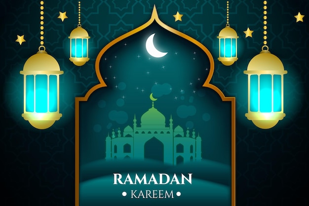 86 ramadan kareem golden lantern backgound color purple and gold