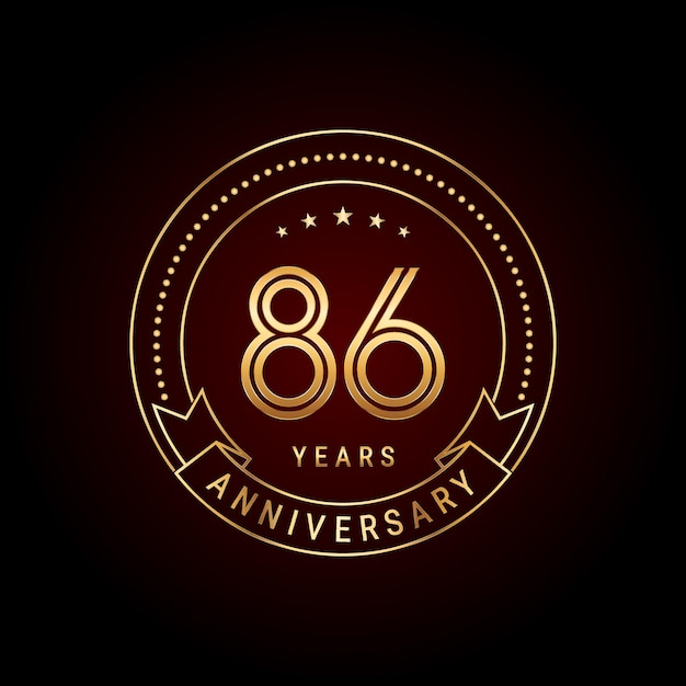 86 year anniversary template design