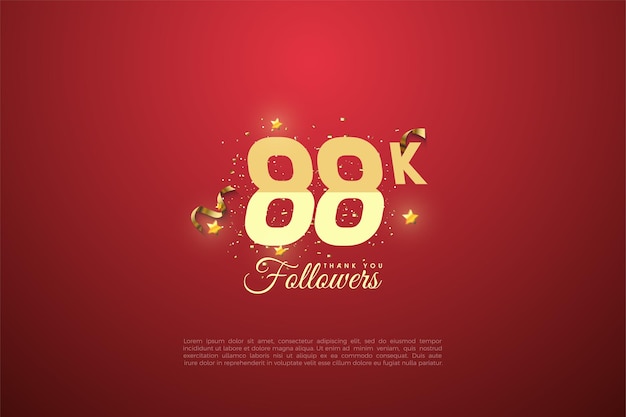 88k followers with numbers illustration