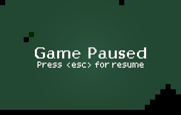 8bit pixel text game pause menu Background icon for game assets in vector illustrations