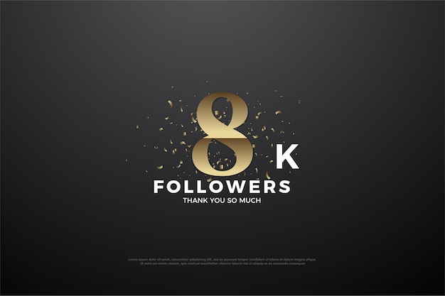 8k followers with golden number