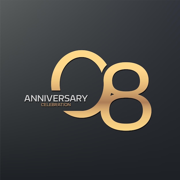 Vector 8th anniversary logotype design