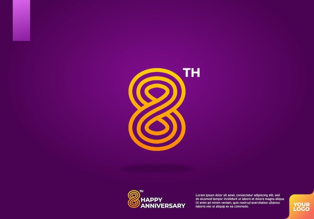 8th anniversary logotype