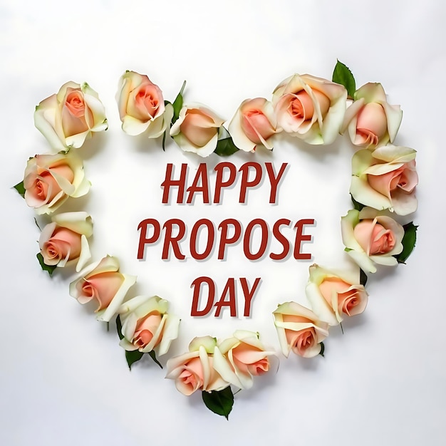 8th February Happy Propose Day Greetings Card Design